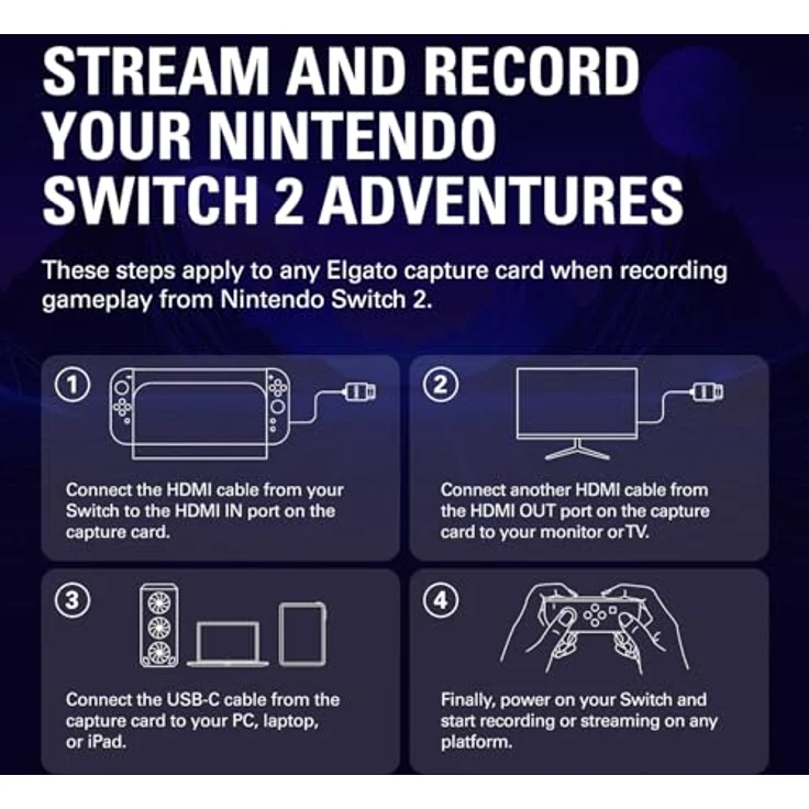 Elgato Game Capture 4K S, Game Recorder für Xbox Series S/X, PS5, PC, Switch 2, Ultra HD 4K, Schwarz – Bild 10