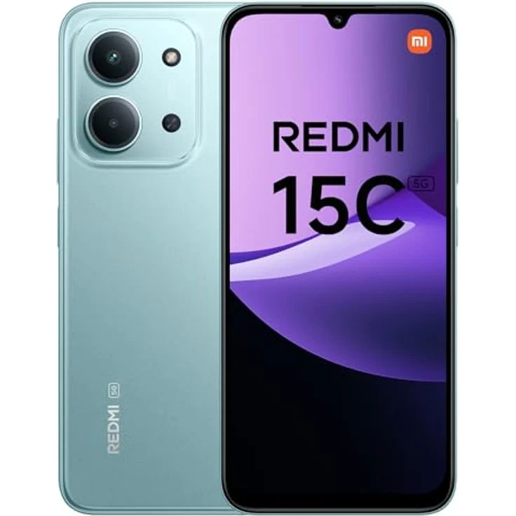 Xiaomi Redmi 15C, 128 GB 5G Smartphone mit 50 MP Dual Kamera, 6,9 Zoll Display, WiFi 5, Mint Green – Bild 1