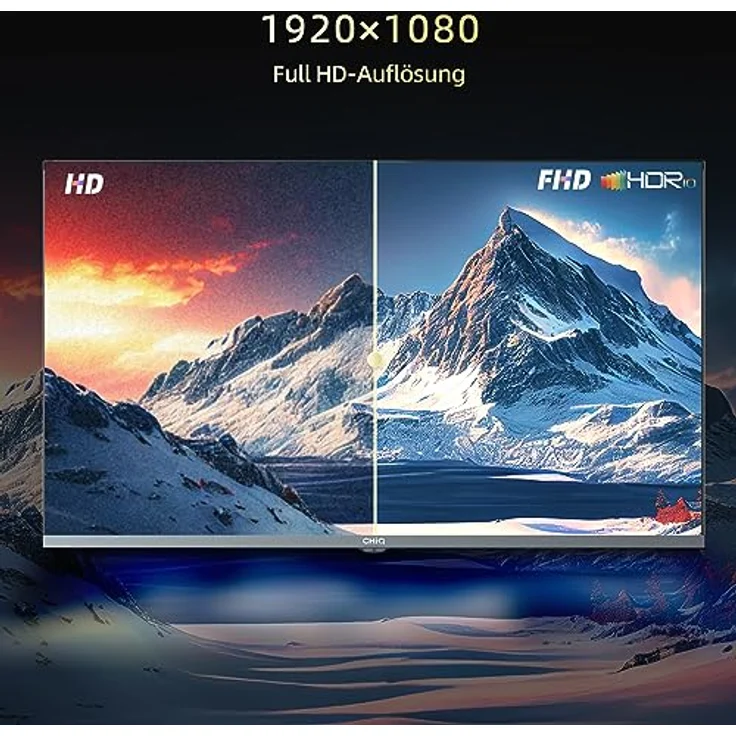 CHIQ L32H8CG 32 Zoll TV, Smart TV, FHD, Metallrahmenlos, HDR10&HLG, Triple Tuner(DVB-T2/S2/C), Google Play, 1.5G RAM+8G ROM, Chromecast, 2.4/5G WiFi, Google Assistant, HDMI, USB, CI, Kopfhörer – Bild 4