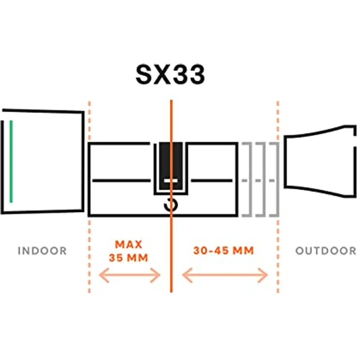 Bold Smart Lock SX-33 Smartes Zylinderschloss, silber – Bild 3