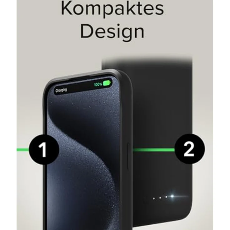 mophie Juice Pack TPU Back Cover Schwarz für Apple iPhone 16 Pro Max, Smartphone Hülle mit zusätzlichem Akku und Fallschutz, Schwarz – Bild 12