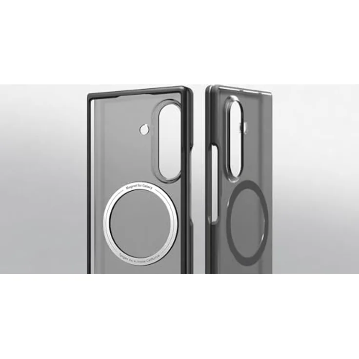 Designed for Samsung Spigen Capella Case für Galaxy Z Fold7, semitransparente Handy-Hülle mit Magnet, Qi2-Charger kompatibel, Harteschale mit weicher Kante, Frost Black