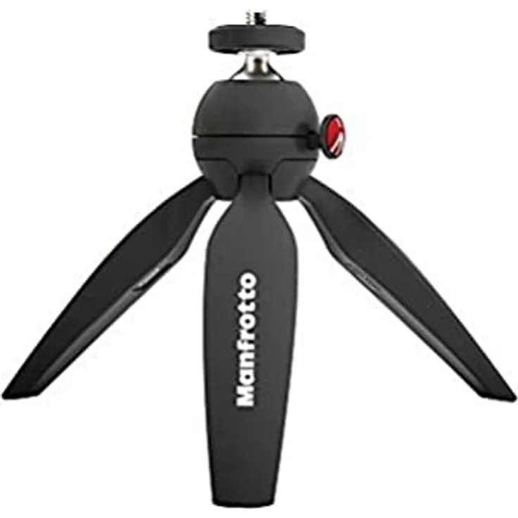 Manfrotto MTPIXIMII-B, PIXI Mini-Stativ mit Handgriff für kompakte Systemkameras, DSLRs, Spiegellos, Video, Hergestellt in Italien, aus Technopolymer und Aluminium, Schwarz