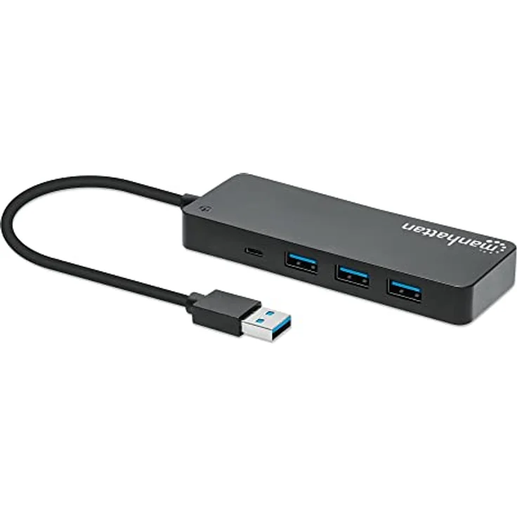 Manhattan 7-Port USB Hub A-Stecker A-Buchse 5Gbit/s schwarz – Bild 3