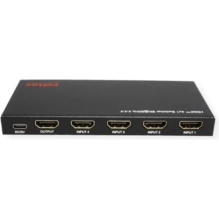 ROLINE 8K HDMI Switch 4-Fach mit IR-Fernbedienung, Unterstützung für 8K (7680x4320 @60Hz), einfache Installation – Bild 4