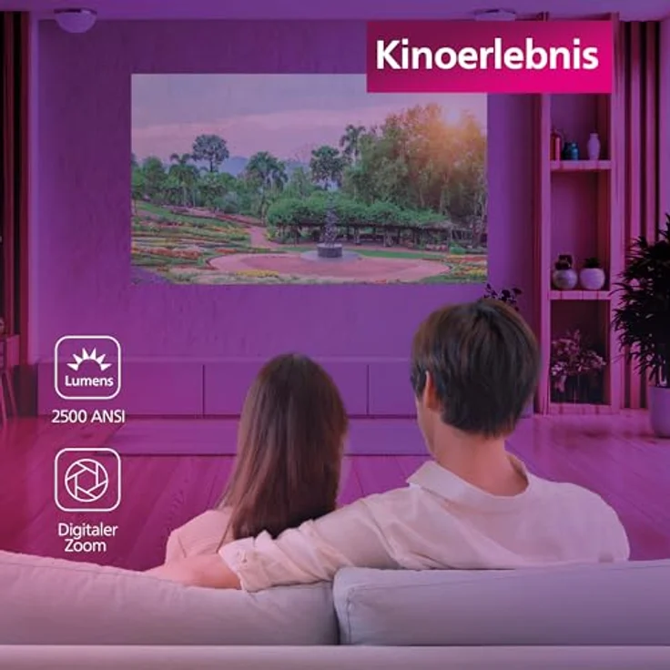 Philips GamePix 800 Smart Beamer, DLP 1920 x 1080 Pixel, Full HD, 120 Hz, Google TV, 2500 ANSI Lumen, Schwarz – Bild 5