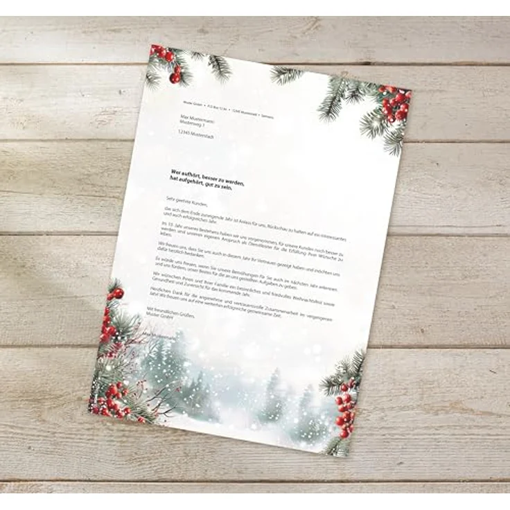 SIGEL Weihnachtsbriefpapier Scandinavian Snow, DIN A4, 90 g/qm, 100 Blatt, FSC-zertifiziert – Bild 4