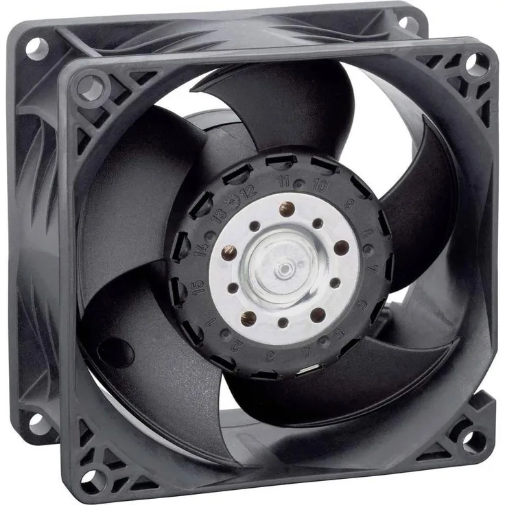 Papst EBM Papst 8218 JN Axiallüfter 48 V/DC 132 m³/h (L x B x H) 80 x 80 x 38 mm (80 mm, 1 x), PC Lüfter, Schwarz