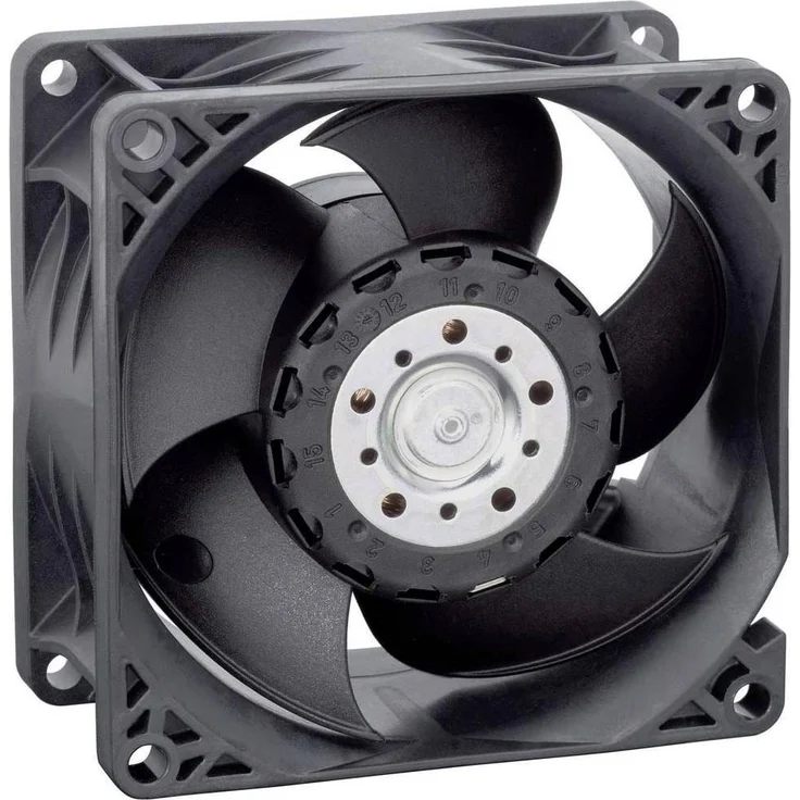 Papst EBM Papst 8218 JN Axiallüfter 48 V/DC 132 m³/h (L x B x H) 80 x 80 x 38 mm (80 mm, 1 x), PC Lüfter, Schwarz