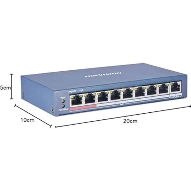 Hikvision DS-3E0109P-E-M(B) 8 Port Fast Ethernet PoE Switch – Bild 5