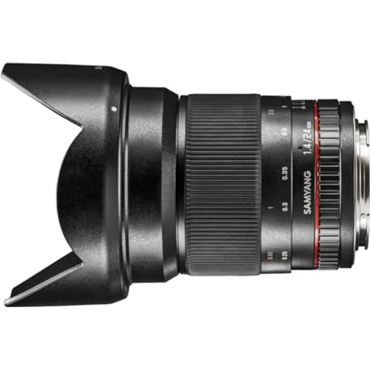 Samyang 24-1,4 Objektiv DSLR Canon EF manueller Fokus Fotoobjektiv, Weitwinkelobjektiv schwarz – Bild 5