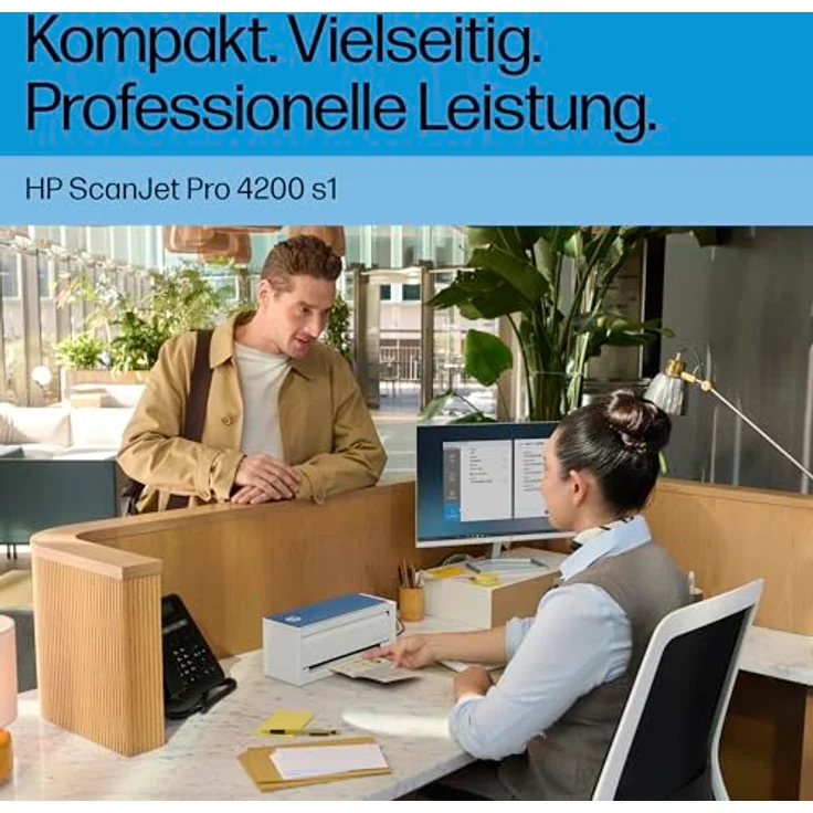 HP ScanJet Pro 4200 s1, ADF Duplex-Scanner für A4 mit 600 DPI, 40 ppm, Blau und Weiß – Bild 6