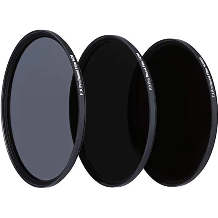 Rollei F:X Pro ND Filterset (ND 8, ND 64, ND1000) Neutraldichtefilter Set mit 3 Graufiltern (55mm)