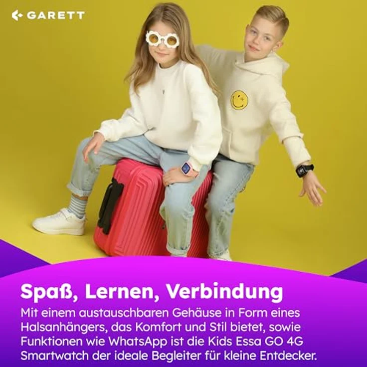 GRT Garett Smartwatch Kids Essa GO 4G, Smartwatch für Kinder mit 4G, Schwarz – Bild 5