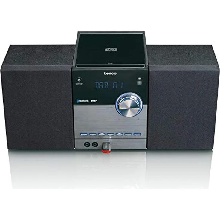 Lenco kompakte Stereoanlage MC-150 mit DAB+, FM Radio, CD-MP3-Player, Bluetooth und USB, Fernbedienung, 2 x 10W schwarz – Bild 2