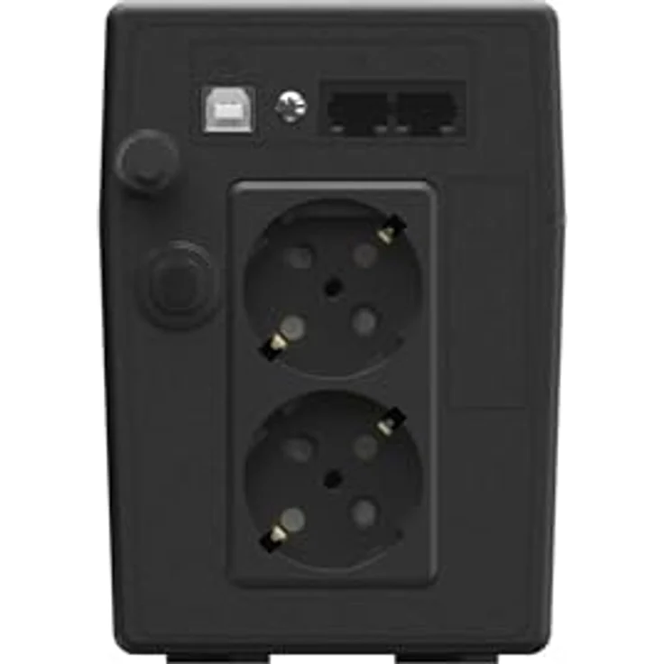 GreenCell PowerProof LCD UPS 650VA 360W, line-interaktive USV mit 2 AC-Ausgängen und USB-Anschluss – Bild 2