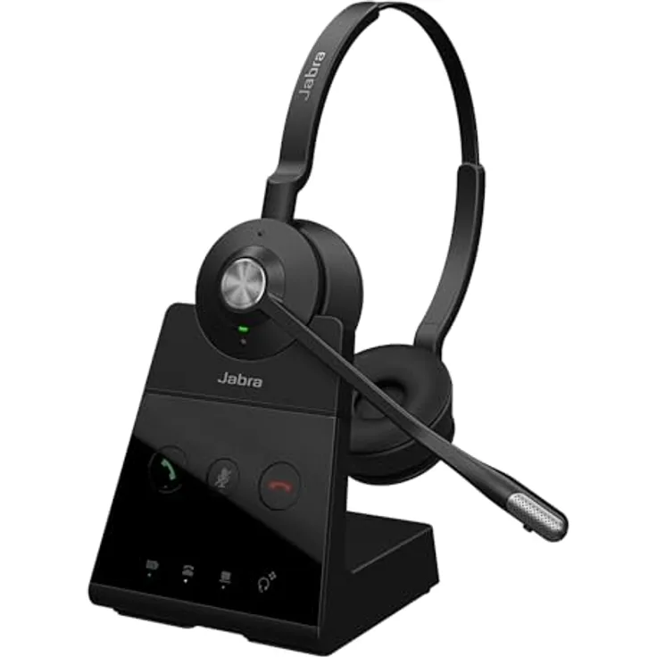 Jabra Engage 65 SE, DECT Wireless Headset mit kristallklarem Mikrofon, 150 m Reichweite, leicht und langlebig, inkl. Basis und USB-C-Kabel