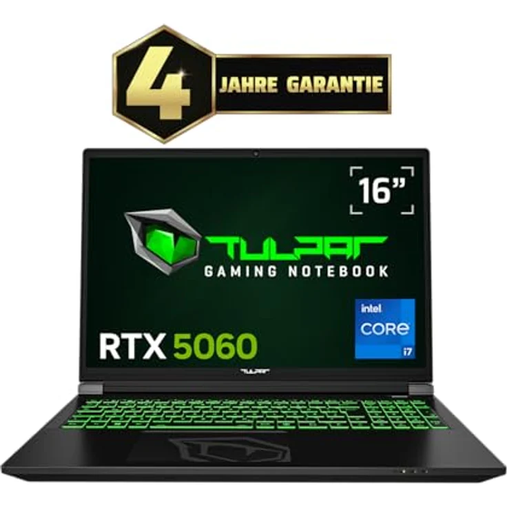 TULPAR T6 V3.5.1 Gaming Laptop | 16'' FHD+ 1920x1200 165Hz IPS LED-Display | Intel Core i7 14700HX | 32 GB RAM | 1 TB SSD | RTX 5060 | Windows 11 Gaming Notebook – Bild 2
