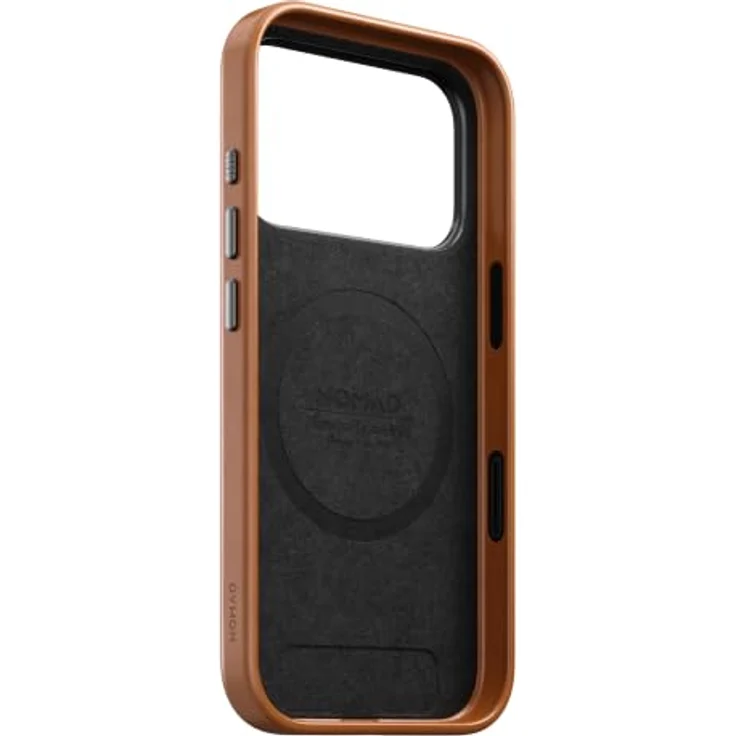 Nomad Traditional Leather Case - saddle (Horween) - für iPhone 18 Pro Max/17 Pro Max, MagSafe-kompatibel, Vollleder-Design, Mikrofaserfutter – Bild 9