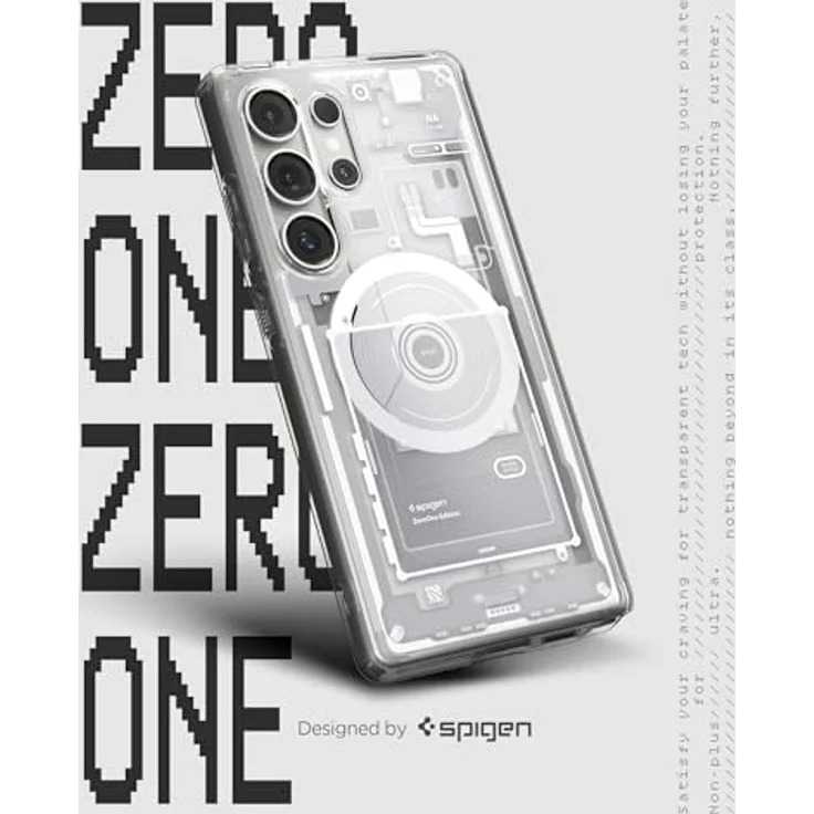 Spigen Ultra Hybrid MagFit Hülle für Samsung Galaxy S25 Ultra, Kompatibel mit MagSafe -ZeroOne White – Bild 5