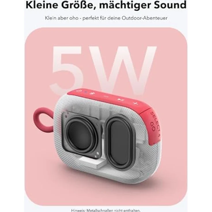 soundcore Select 4 Go Bluetooth Lautsprecher, ultraportabel, bis zu 20h Wiedergabe, IP67 Wasser- und Staubschutz, schwimmfähig, kraftvoller Sound, für drinnen und draußen, Wandern und Radfahren – Bild 3