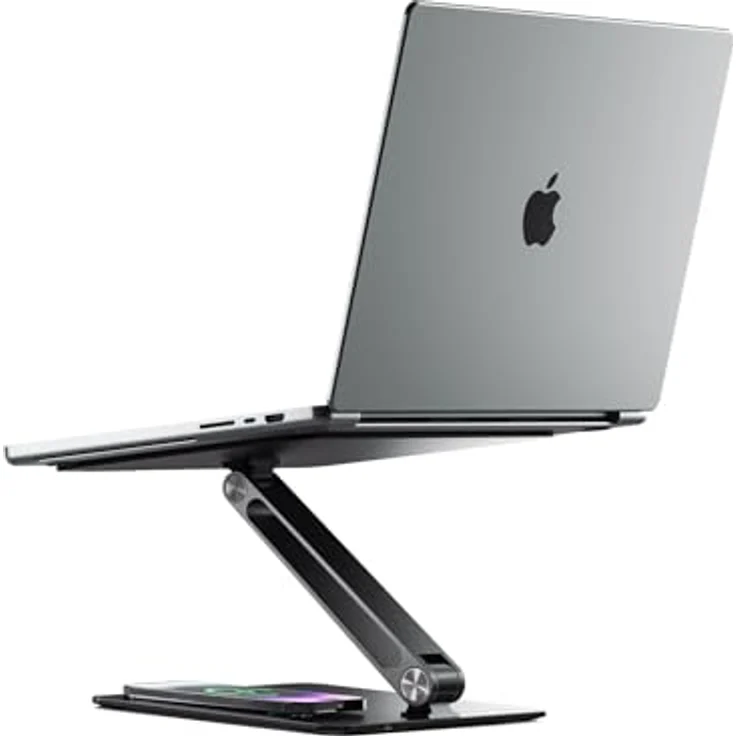 Alogic Elite Aluminium Notebook-Ständer, verstellbar mit kabelloser Ladestation bis 10 Watt, für Laptops 11-17 Zoll – Bild 4