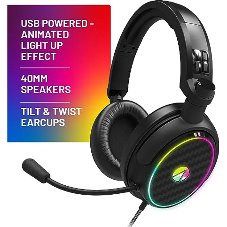 Stealth Regenbogen Gaming Headset Ständer mit Light-Up LED Headset - für PS4, PS5, XBox, Switch und PC [video game] – Bild 4