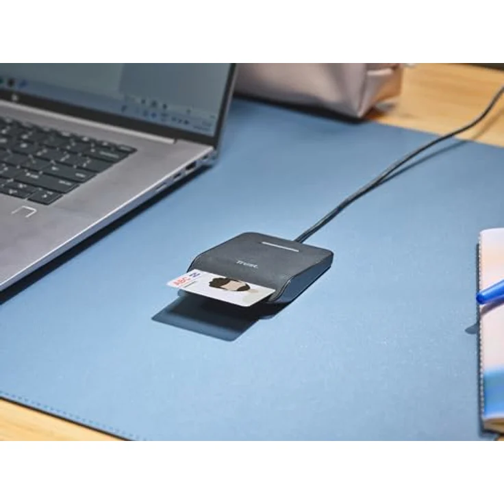 Trust Primo USB-C DNI Kartenlesegerät, FIPS 201 & ISO 7816 konform, Smartcard Reader mit 100 cm Kabel, Schwarz – Bild 3