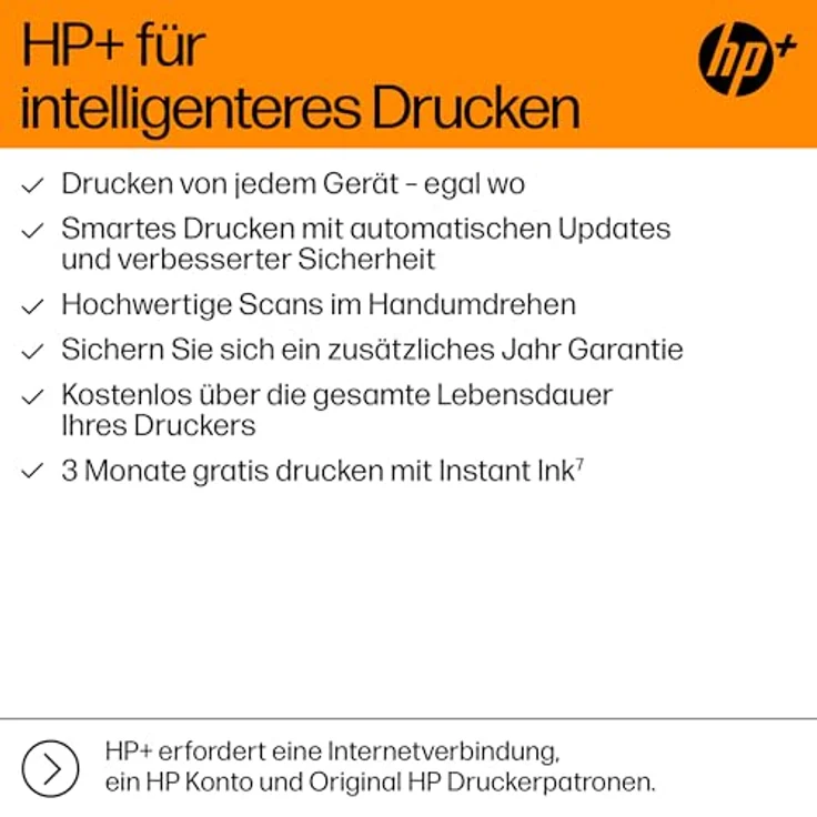 HP OfficeJet Pro 9132e Multifunktionsdrucker, 3 Monate gratis drucken mit HP Instant Ink inklusive, HP+, Drucker, Scanner, Kopierer, Fax, WLAN, LAN, Duplex, Airprint, Grau-Weiß – Bild 2