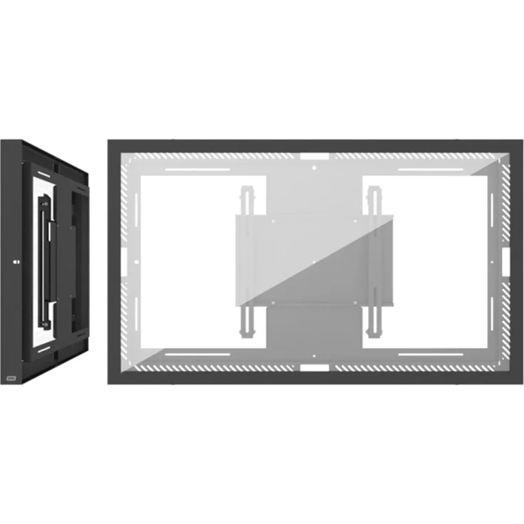 Smart-Media SMS 701-003-12 Wandgehäuse G2 für 49'' Display, mit Belüftung und Polycarbonat-Schutzscheibe, schwarz