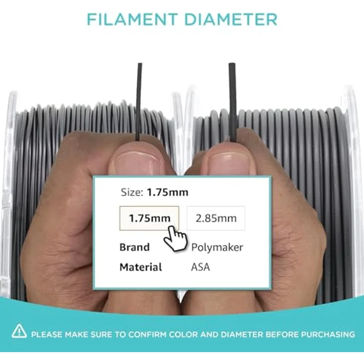 Polymaker PolyLite ASA Transparent, 3D Filament 1,75 mm, 1.000 g mit UV-Beständigkeit und Wetterfestigkeit – Bild 8