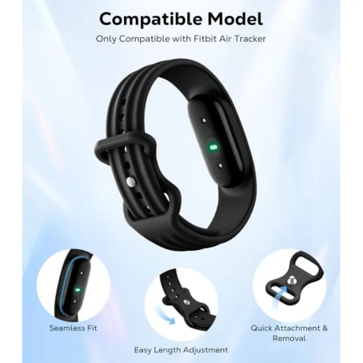 Astorgos Ersatz-Sportarmband für Fitbit Air, schweißresistent und wasserdicht, Einheitsgröße 5,9’ bis 8,6’, wahlweise Einzelpackung oder 4er-Pack – Bild 4