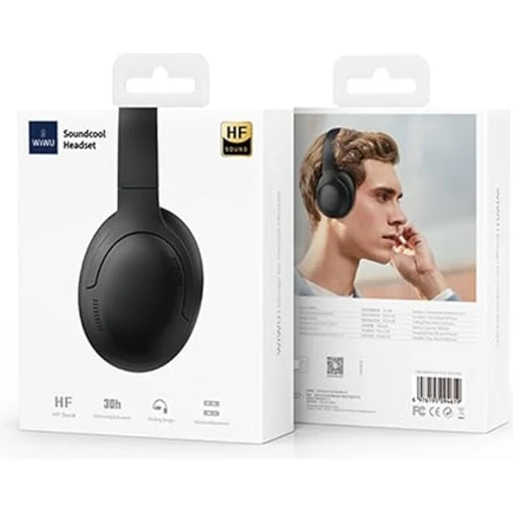 WIWU Bluetooth-Kopfhörer - Over-Ear-Kopfhörer - Kabelloses Musikerlebnis in allen Situationen Schwarz – Bild 10
