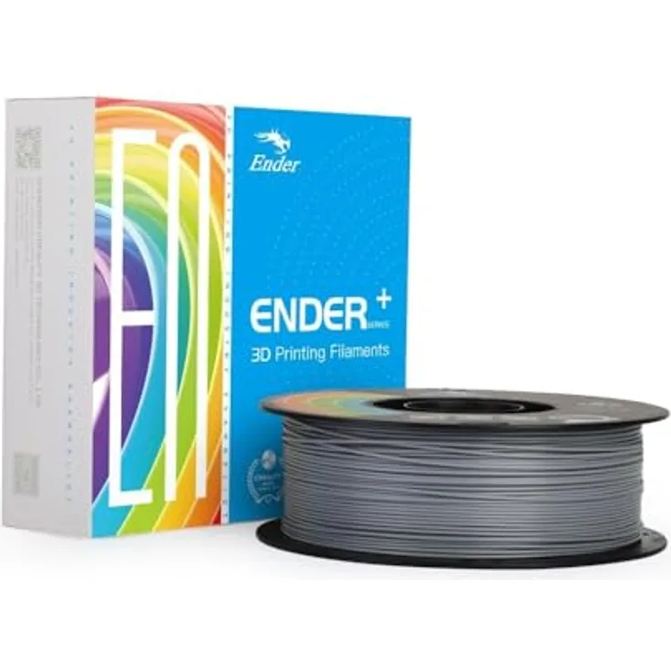 Creality Filament PLA+ (1.75 mm, 1000 g), 3D-Druckmaterial mit hoher Hitzebeständigkeit und verbesserter Schichthaftung, Grau