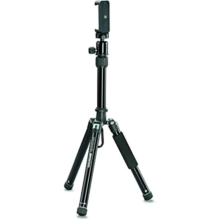 Cullmann - 52525 - Neomax 240 Mobile Reisestativ m. Smartphonehalter (Auszugshöhe 112 cm, Packmaß 25,5cm, Tragkraft 3kg, Gewicht 666g),schwarz – Bild 2