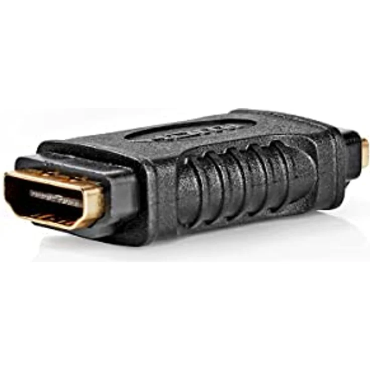 Nedis HDMI Kupplung, HDMI Buchse - HDMI Buchse Adapter, Vergoldet & Gerade 4K Stecker, Schwarz – Bild 2
