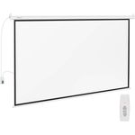 Fromm&Starck Motorleinwand 133" Heimkino Leinwand Beamer elektrisch Fernbedienung Pull-Up-Leinwand, mattweiß
