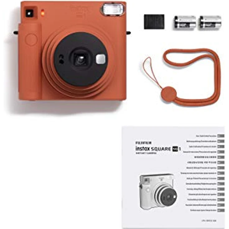 Fujifilm Instax SQUARE SQ1 terracotta orange EX D Sofortbildkamera + Fujifilm Instax SQUARE Film – Bild 3