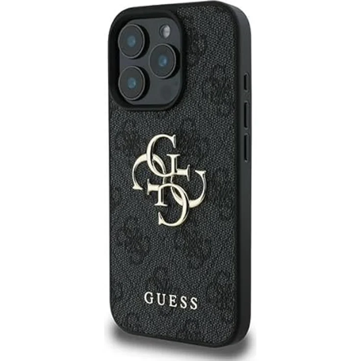 CG MOBILE Guess GUHCP16L4GMGGR hülle für iPhone 16 Pro 6.3" Schwarz hardcase 4G Big Logo - Strass Hartschalenkoffer, TPU/PC/Kunstleder – Bild 2