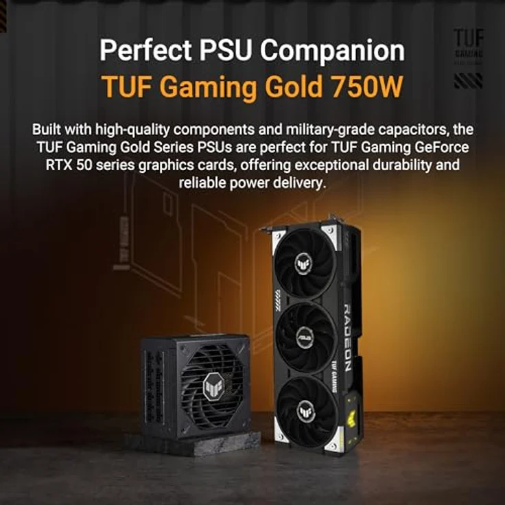 ASUS TUF Gaming Radeon RX 9060 XT OC Edition, 16GB GDDR6 Grafikkarte mit AMD RDNA 4, PCIe 5.0, RGB-Beleuchtung und 3-fach Lüftersystem – Bild 5