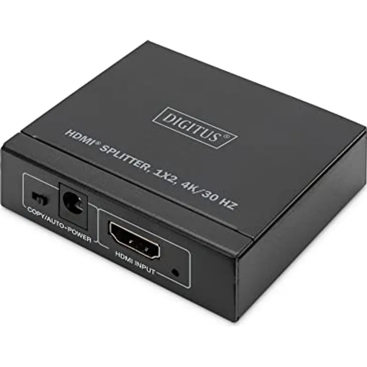 DIGITUS 4K HDMI Splitter, 1x2 4K/30Hz, schwarz