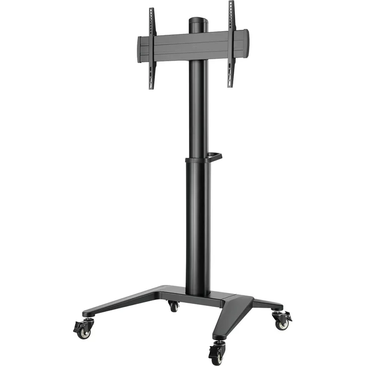 DELTACO ARM-0451, Höhenverstellbarer Bürowagen für 37"-70" Bildschirme mit 70 kg Tragfähigkeit, schwarz