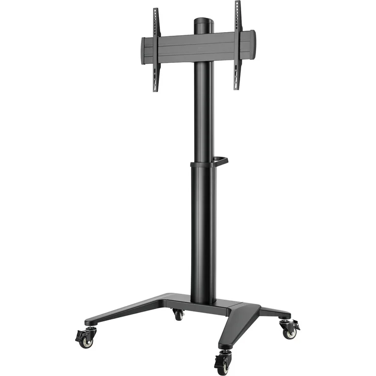 DELTACO ARM-0451, Höhenverstellbarer Bürowagen für 37"-70" Bildschirme mit 70 kg Tragfähigkeit, schwarz