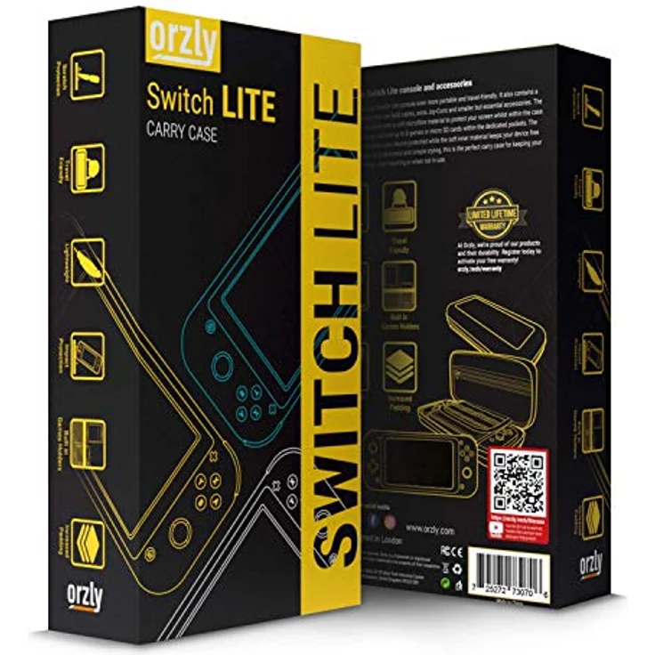 Orzly Tragetasche für Nintendo Switch Lite (2019) - Hartschalen Schutzhülle mit separater Innentasche - GRAU – Bild 2