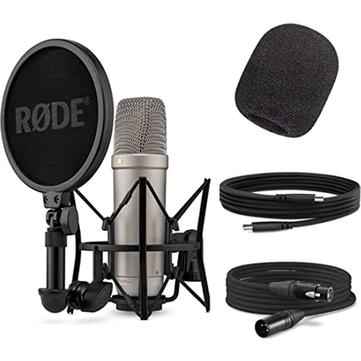 Rode NT1 5th Generation XLR USB Mikrofon + keepdrum WS2 Popfilter