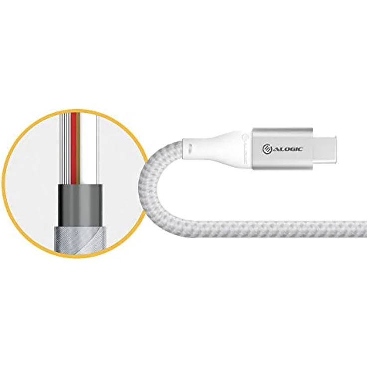 ALOGIC Ultra USB-C zu USB-C Kabel, 30cm, 5A Ladeausgang, 480Mbps Datenübertragung, robuste Bauweise – Bild 7