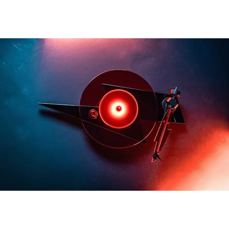 Pro-Ject AC/DC Artist Collection Plattenspieler, limitierte Auflage mit 2M Red Tonabnehmer, 10 mm Glasteller, resonanzfreiem Design und LED Beleuchtung – Bild 3