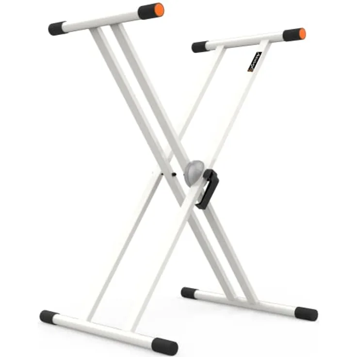 Audibax Onyx 130 Plus Blanco Soporte Tijera Premium Profesional Teclado (Yamaha, Casio, Roland, Korg)