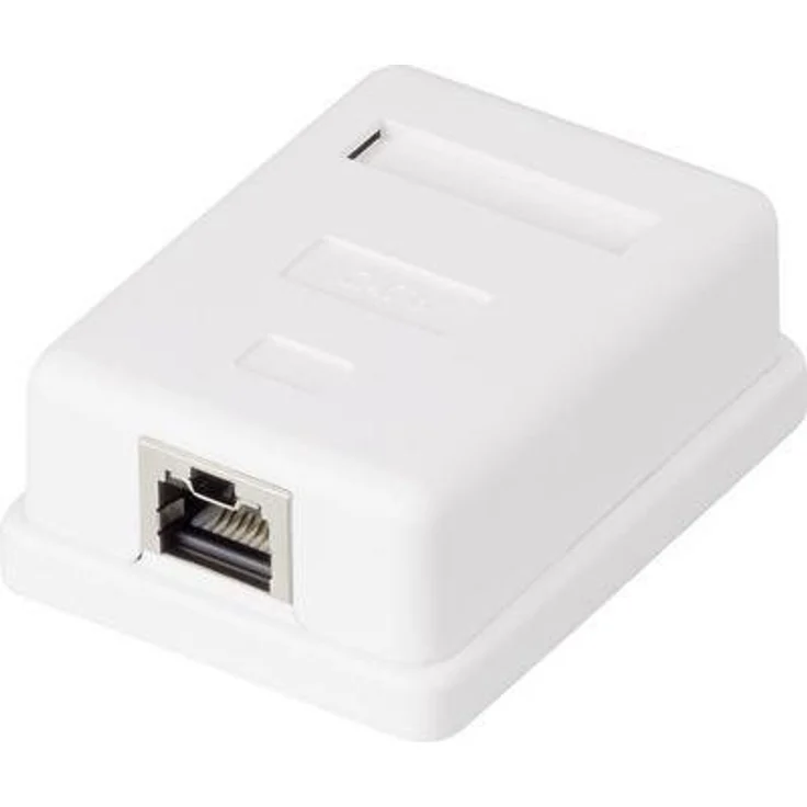 Renkforce 1 Port Netzwerkdose Aufputz CAT 6 KSV-ND10, Verriegelbar, Weiß – Bild 2