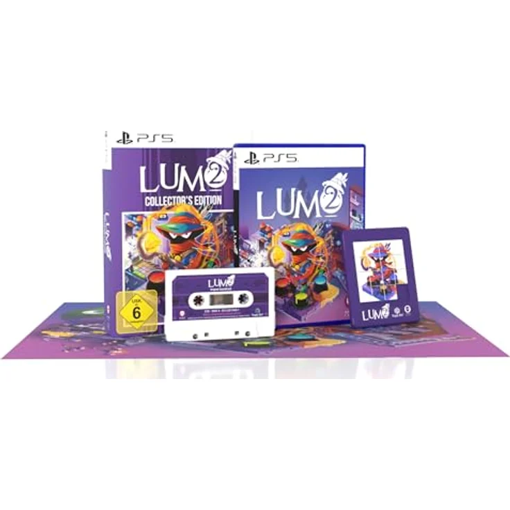 NUMSKULL GAMES Lumo 2 Collector's Edition - PS5 Spiel mit Retro-Jump'n'Run, 25 Kassetten, 20 versteckten Enten, Sammlerbox mit BSO-Kassette und A3-Poster – Bild 2